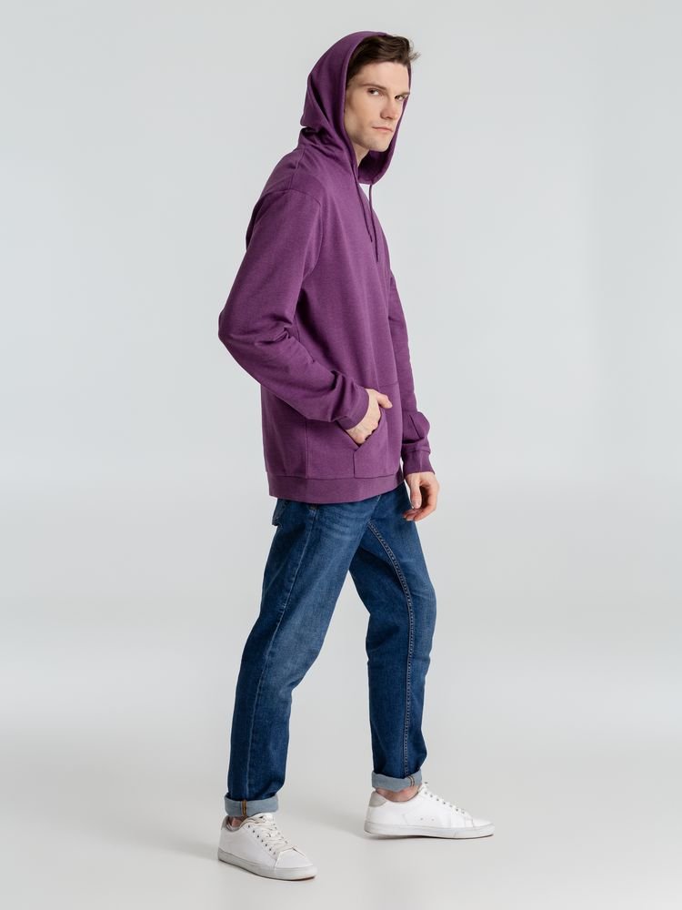 Толстовка с капюшоном унисекс Hoodie, фиолетовый меланж_13