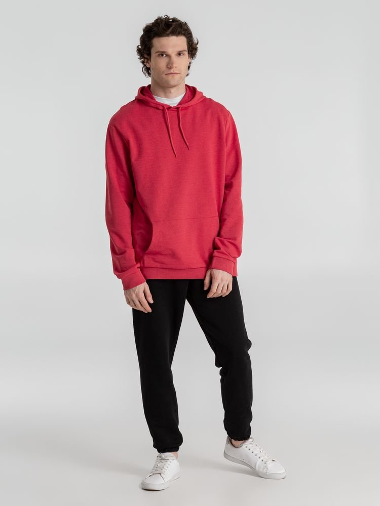 Толстовка с капюшоном унисекс Hoodie, красный меланж_8