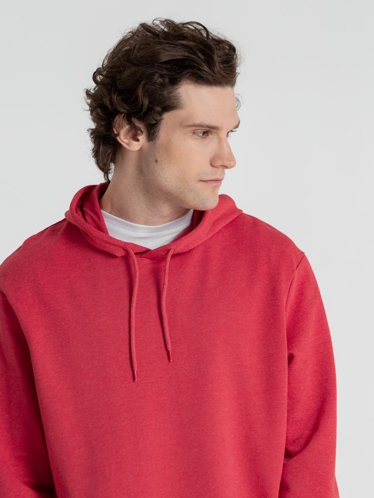 Толстовка с капюшоном унисекс Hoodie, красный меланж_7