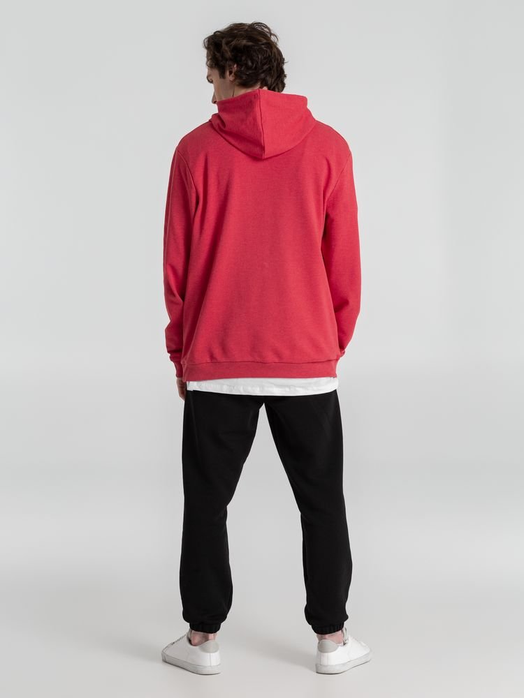 Толстовка с капюшоном унисекс Hoodie, красный меланж_9