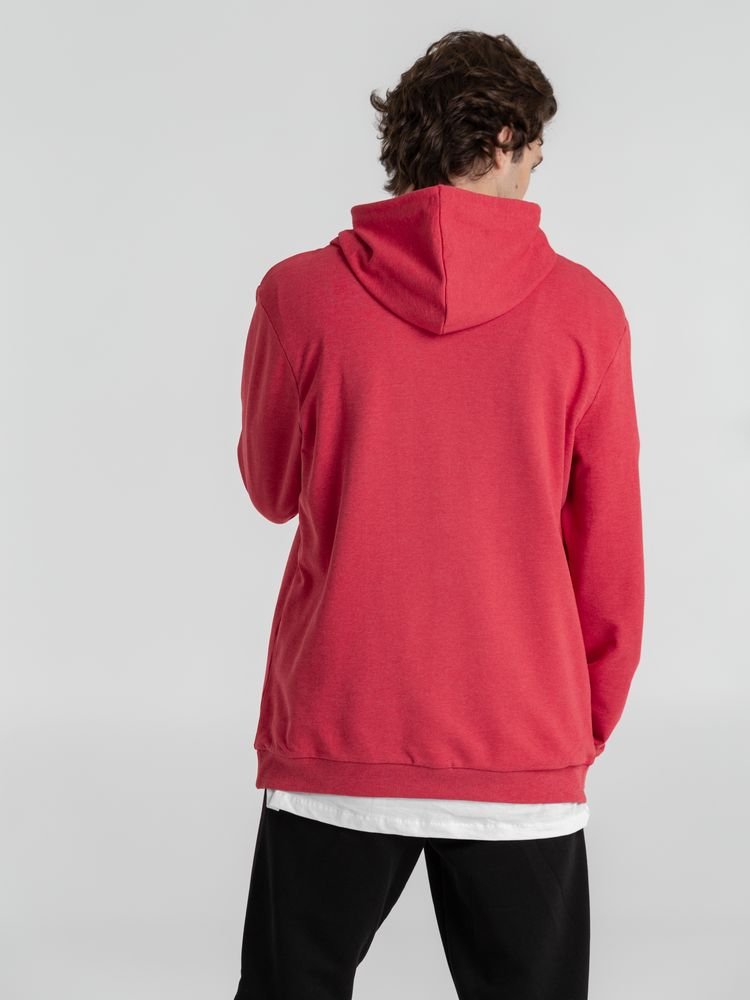 Толстовка с капюшоном унисекс Hoodie, красный меланж_6