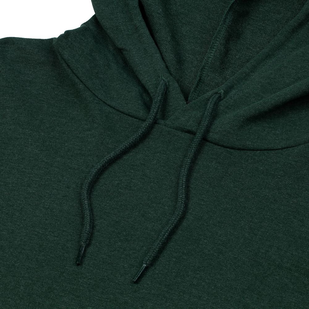 Толстовка с капюшоном унисекс Hoodie, темно-зеленый меланж_2