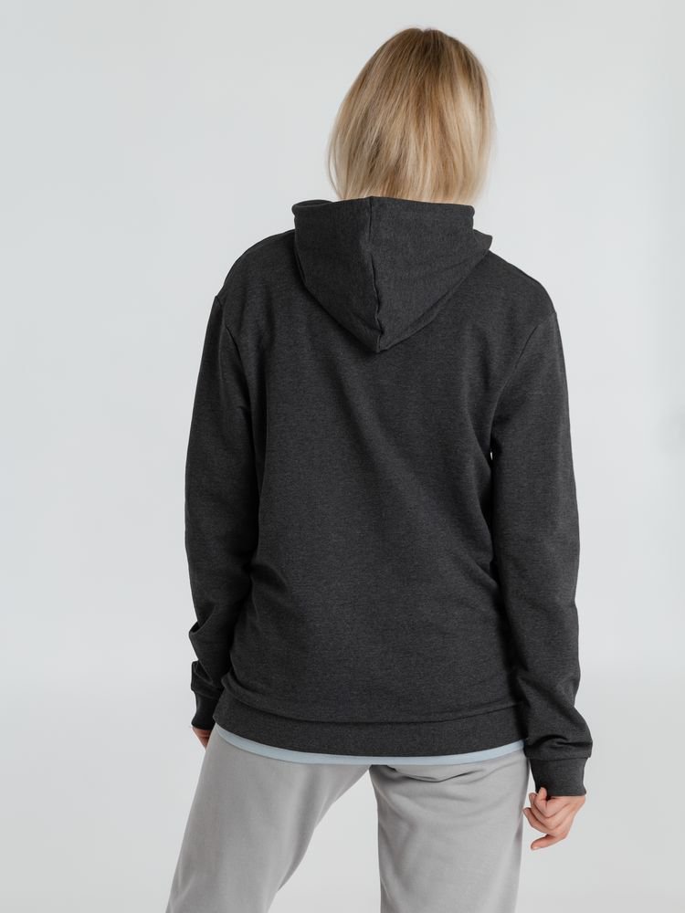 Толстовка с капюшоном унисекс Hoodie, серый меланж (антрацит)_12