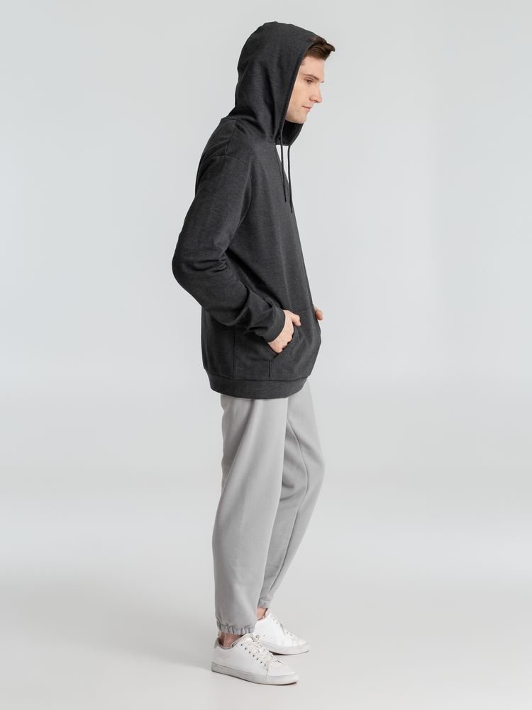 Толстовка с капюшоном унисекс Hoodie, серый меланж (антрацит)_9