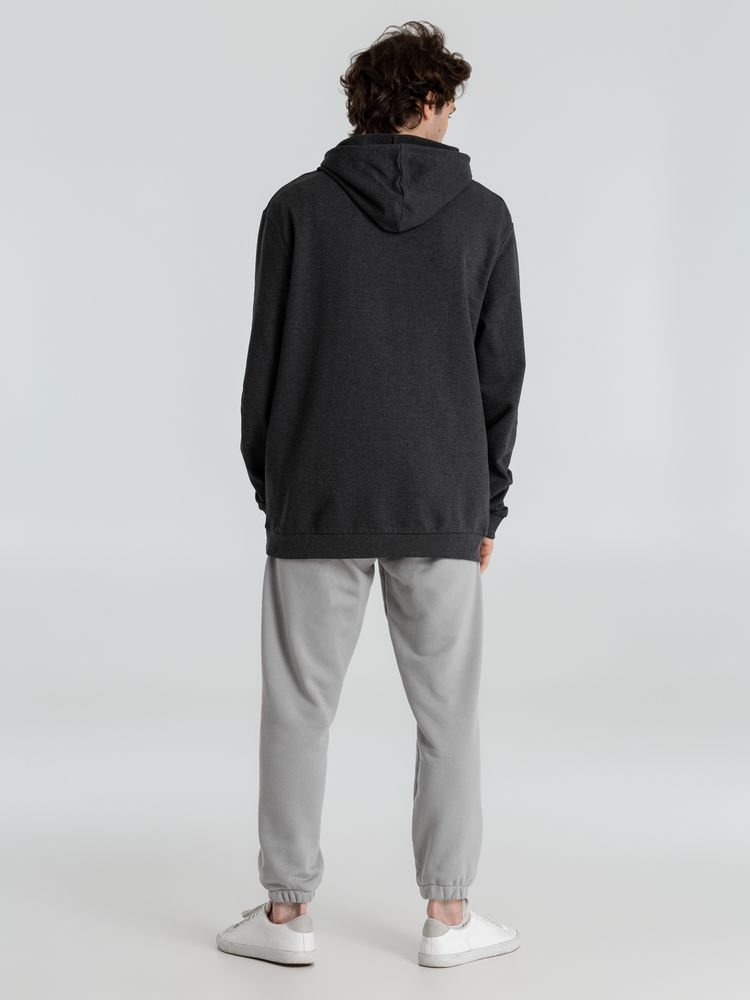 Толстовка с капюшоном унисекс Hoodie, серый меланж (антрацит)_10