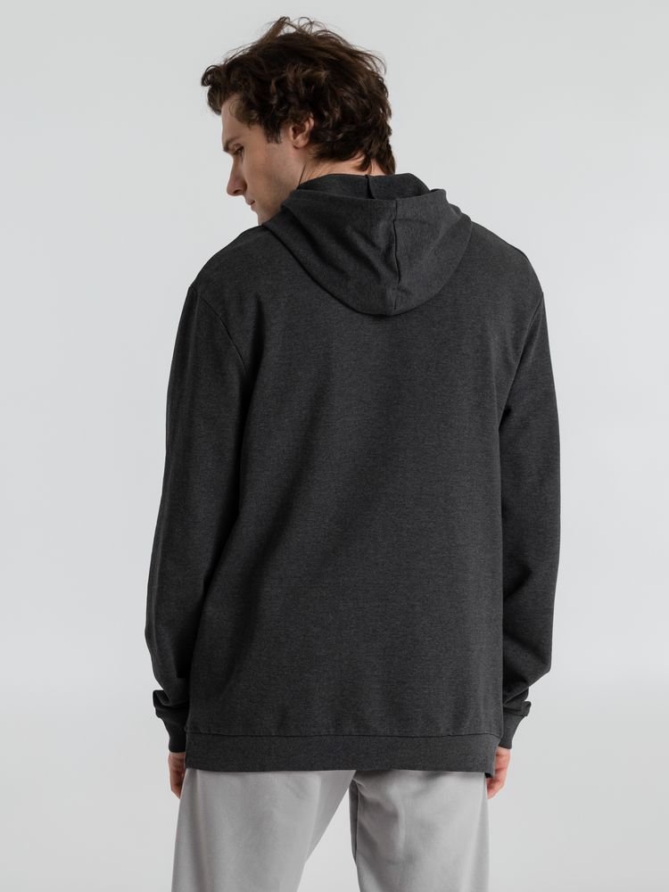 Толстовка с капюшоном унисекс Hoodie, серый меланж (антрацит)_6