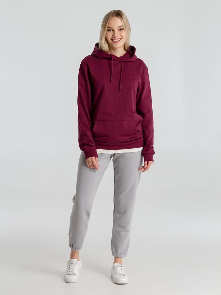 Толстовка с капюшоном унисекс Hoodie, бордовая_7