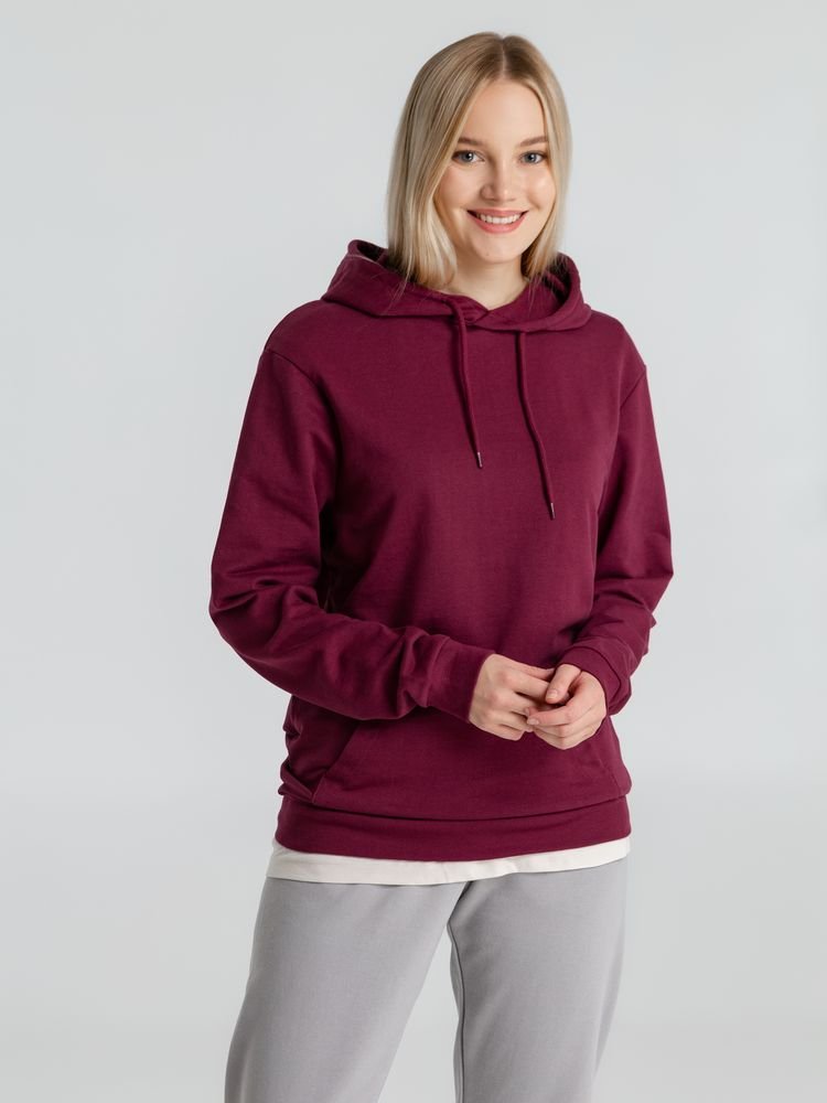 Толстовка с капюшоном унисекс Hoodie, бордовая_5