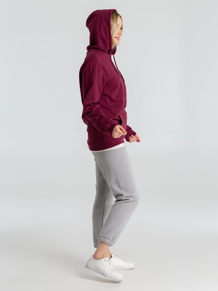 Толстовка с капюшоном унисекс Hoodie, бордовая_8