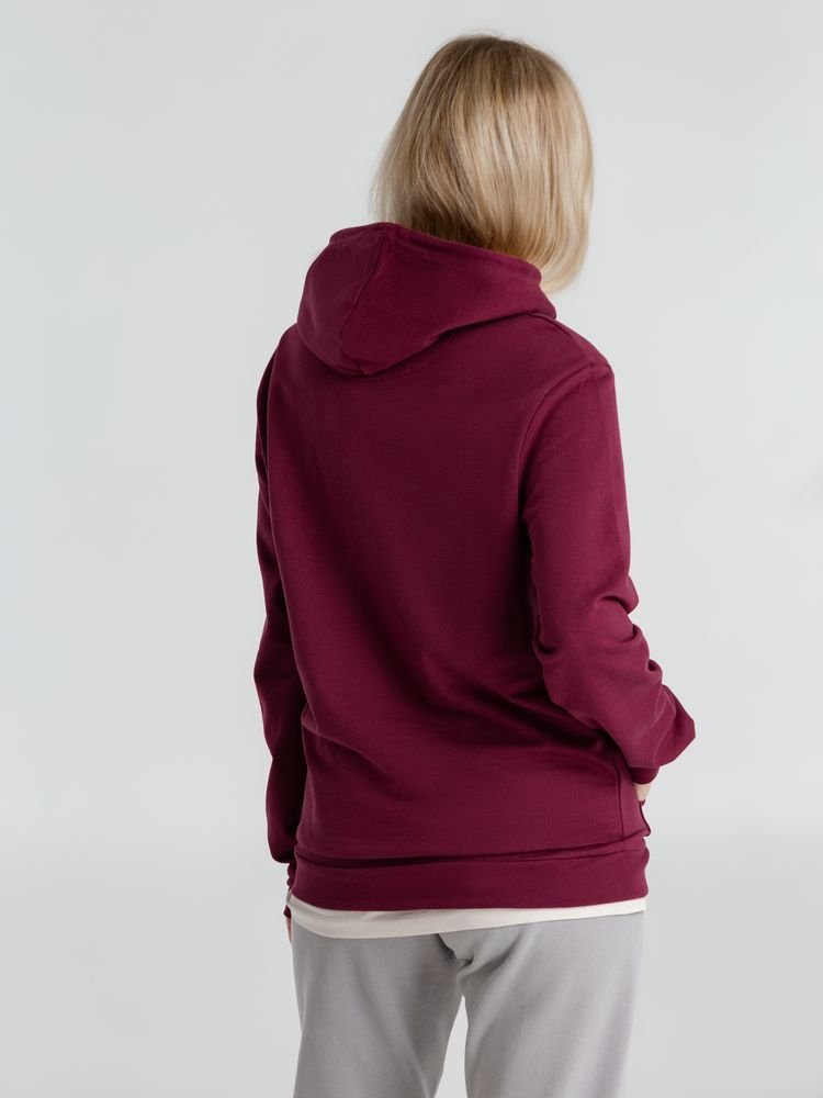 Толстовка с капюшоном унисекс Hoodie, бордовая_6