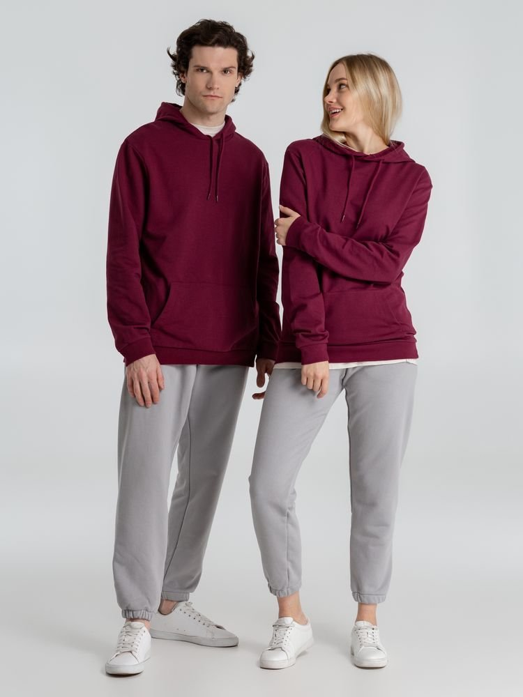 Толстовка с капюшоном унисекс Hoodie, бордовая_15
