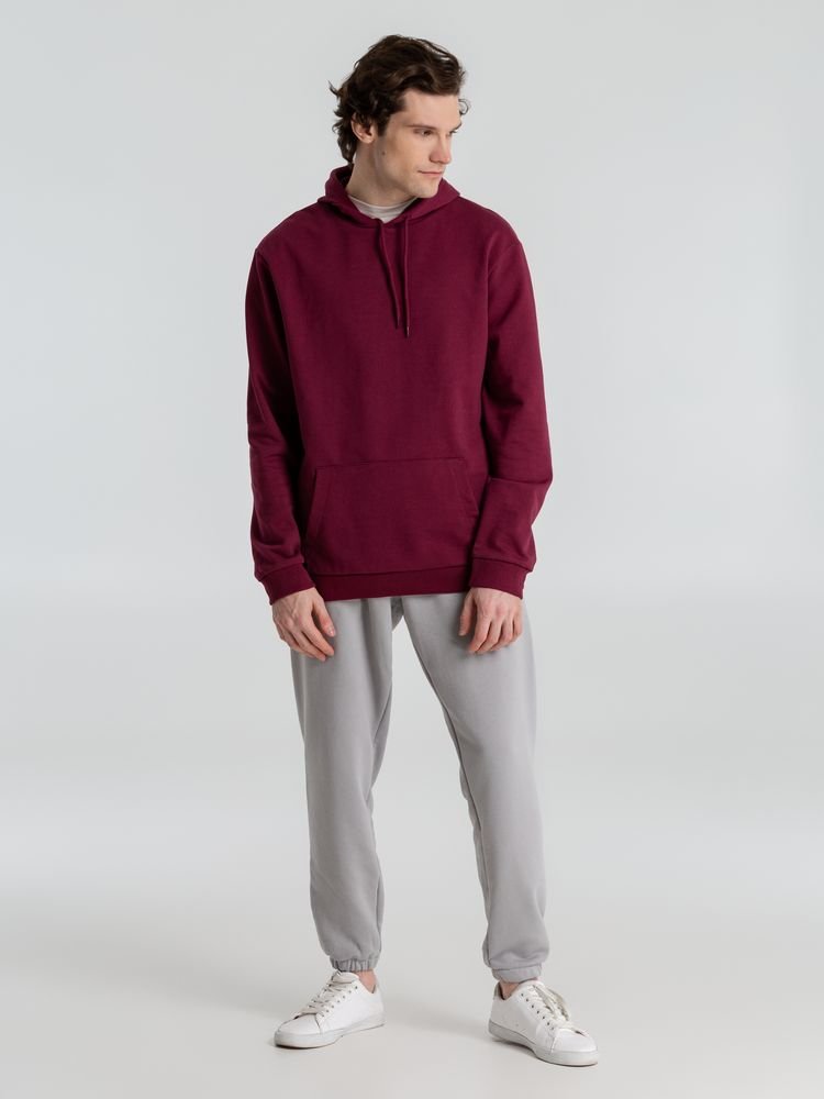 Толстовка с капюшоном унисекс Hoodie, бордовая_12