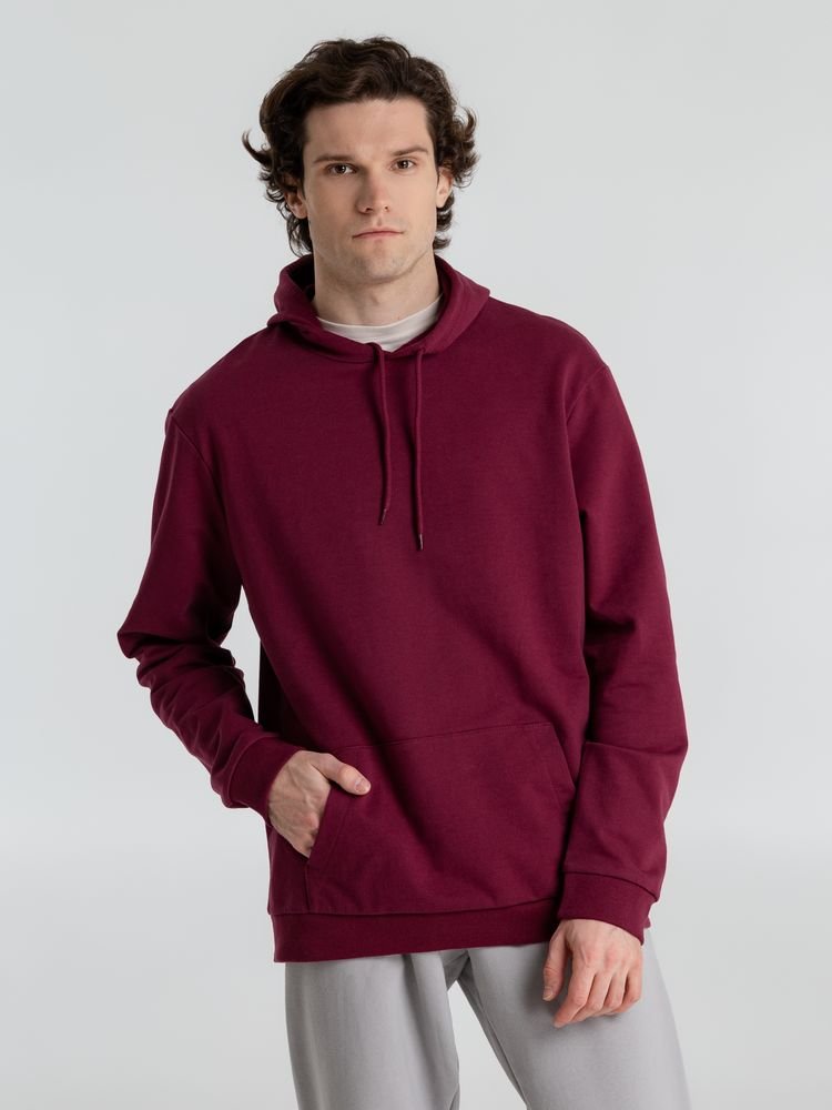 Толстовка с капюшоном унисекс Hoodie, бордовая_10
