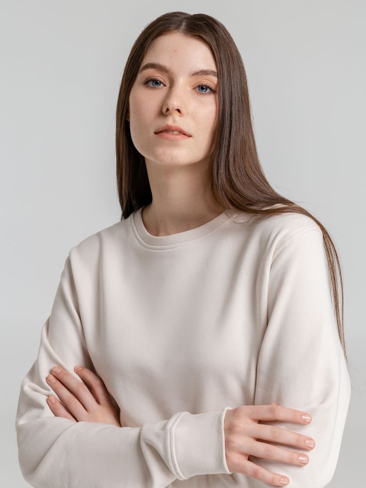 Свитшот унисекс BNC Organic, серо-голубой_7