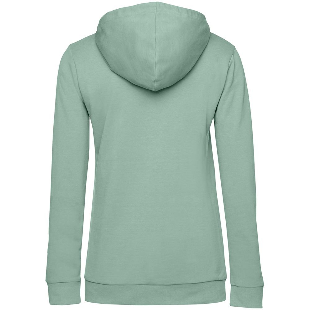 Толстовка с капюшоном женская Hoodie, серо-зеленая_1