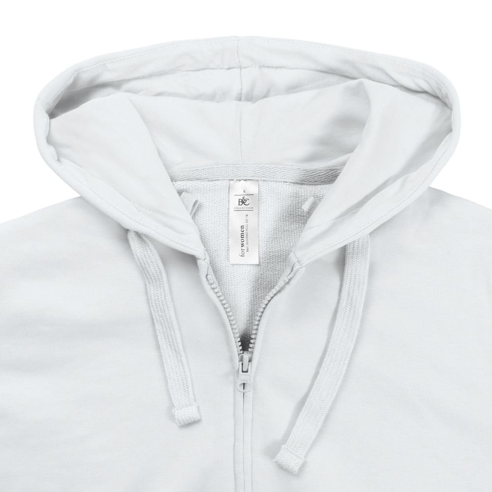 Толстовка женская Hooded Full Zip белая_3