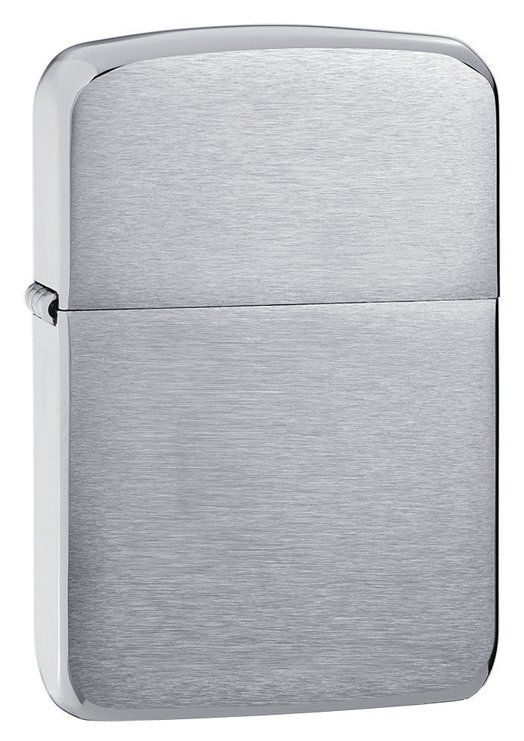 Зажигалка ZIPPO 1941 Replica™ с покрытием Brushed Chrome, латунь/сталь, серебристая, 36x12x56 мм