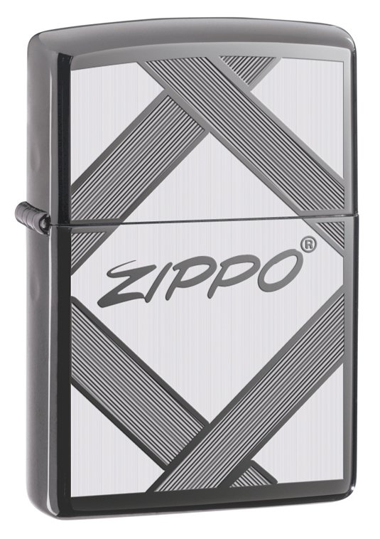 Зажигалка ZIPPO Classic с покрытием Black Ice ®, латунь/сталь, чёрная, глянцевая, 36x12x56 мм
