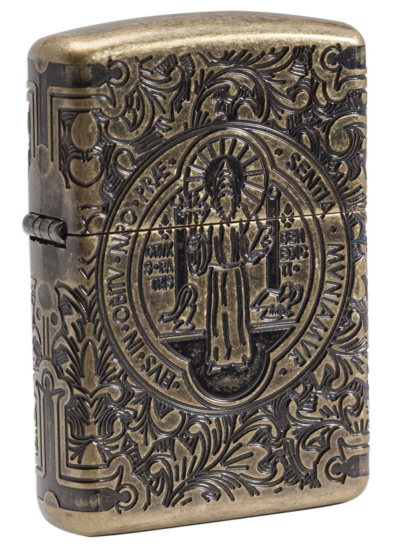 Зажигалка ZIPPO Armor® с покрытием Antique Brass, латунь/сталь, золотистая, матовая, 37х13x58 мм