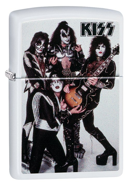 Зажигалка ZIPPO KISS® с покрытием White Matte, латунь/сталь, белая, матовая, 36x12x56 мм