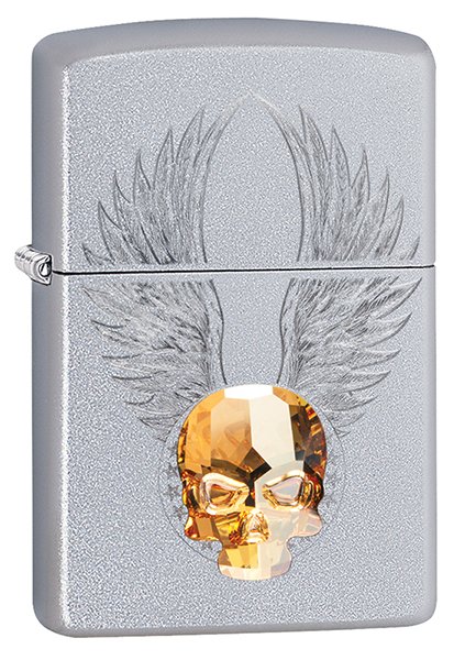 Зажигалка ZIPPO Classic с покрытием Satin Chrome™, латунь/сталь, серебристая, матовая, 36x12x56 мм
