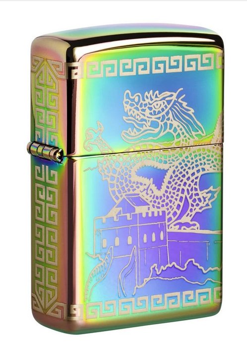 Зажигалка ZIPPO Classic с покрытием Multi Color, латунь/сталь, разноцветная, глянцевая, 36x12x56 мм
