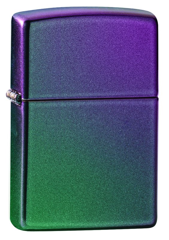 Зажигалка ZIPPO Classic с покрытием Iridescent, латунь/сталь, фиолетовая, матовая, 36x12x56 мм