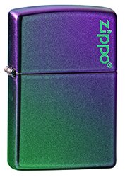 Зажигалка ZIPPO Classic с покрытием Iridescent, латунь/сталь, фиолетовая, матовая, 36x12x56 мм