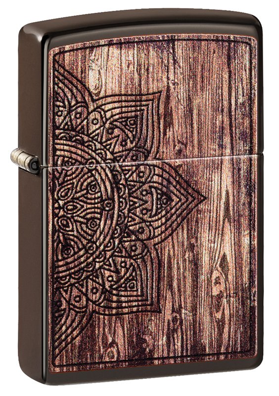 Зажигалка ZIPPO Classic с покрытием Brown Matte, латунь/сталь, коричневая, матовая, 36x12x56 мм