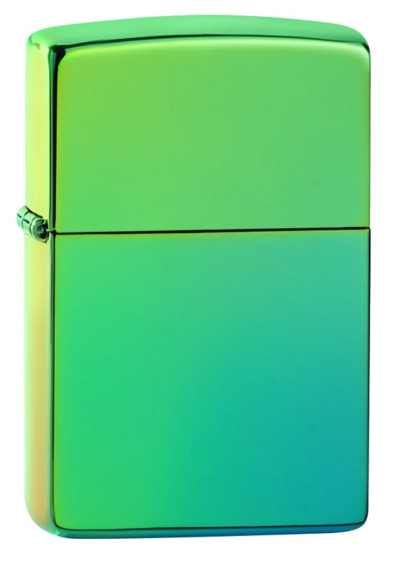 Зажигалка ZIPPO Classic с покрытием High Polish Teal, латунь/сталь, зелёная, глянцевая, 36x12x56 мм