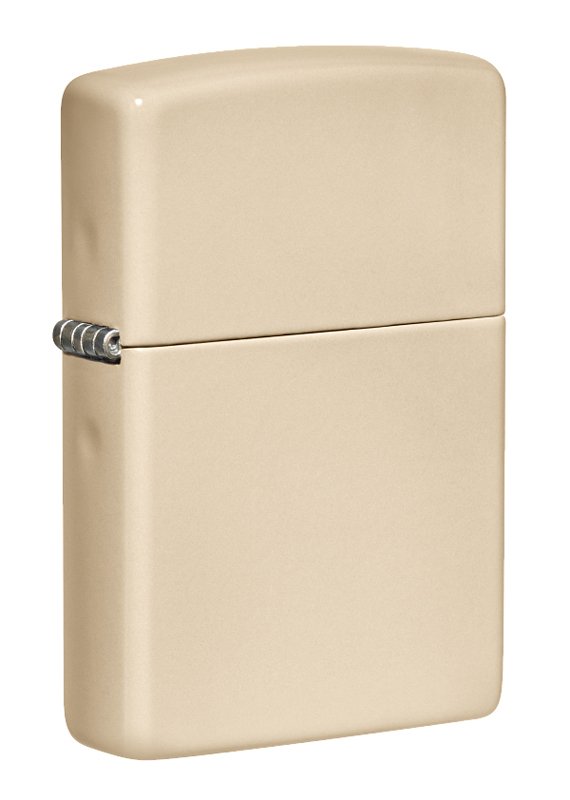 Зажигалка ZIPPO Classic с покрытием Flat Sand, латунь/сталь, бежевая, матовая, 38x13x57 мм