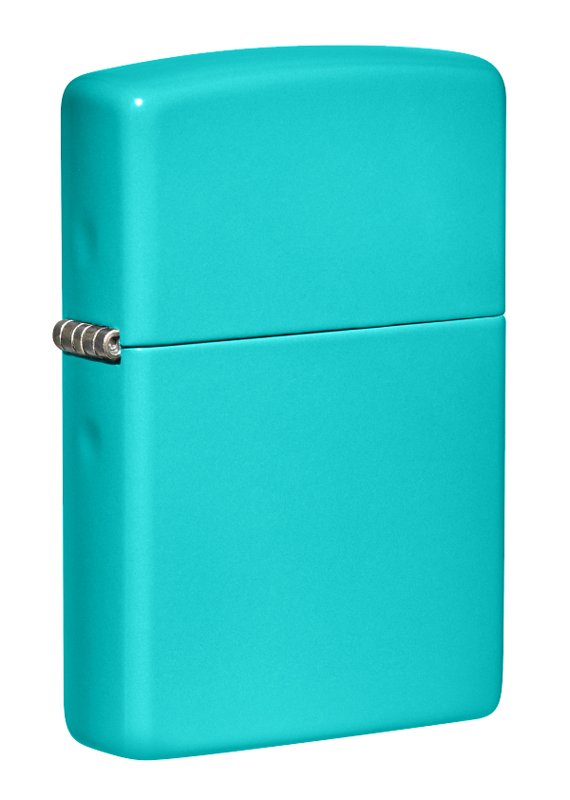 Зажигалка ZIPPO Classic с покрытием Flat Turquoise, латунь/сталь, бирюзовая, матовая, 38x13x57 мм