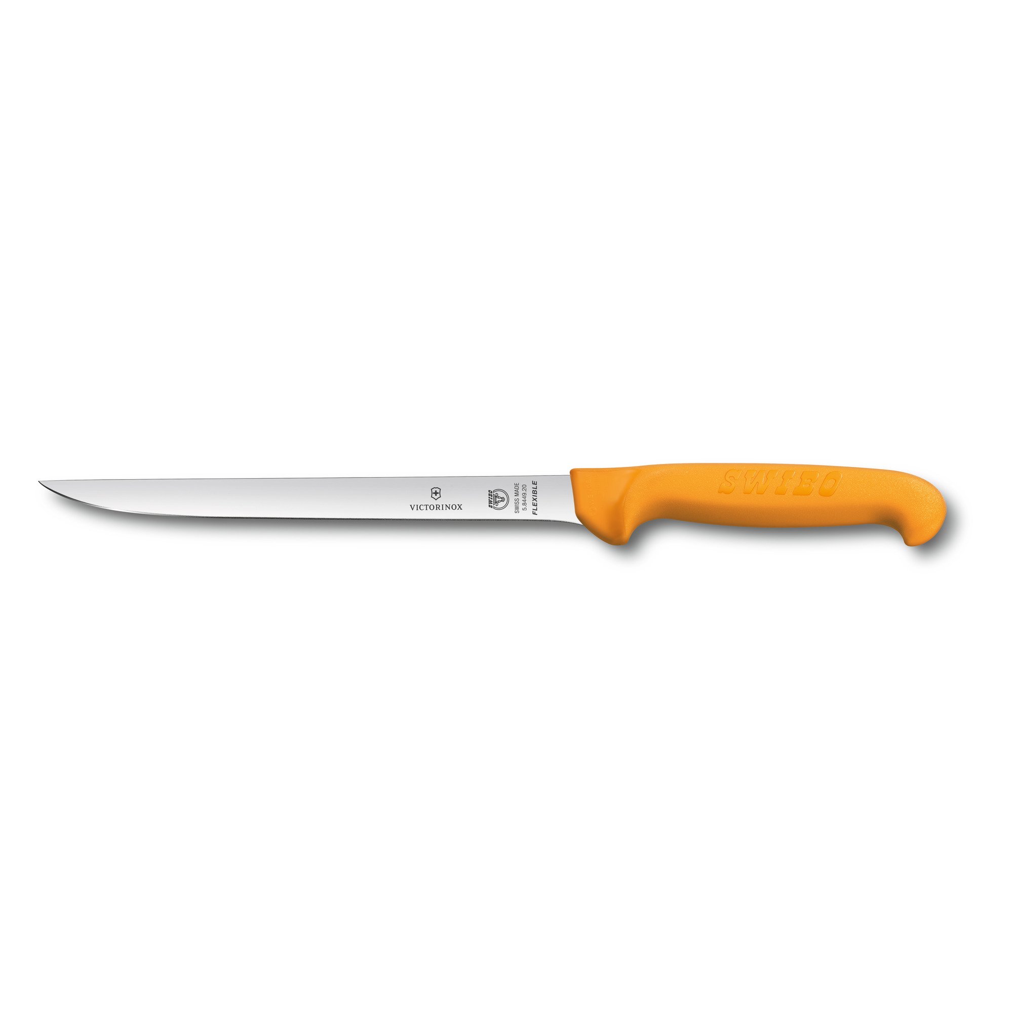 Нож для филеровки рыбы VICTORINOX Swibo с узким гибким лезвием 20 см, жёлтый